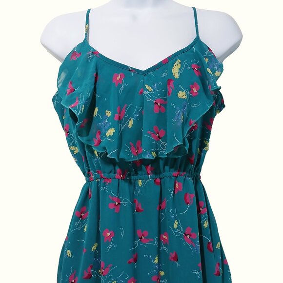 I ‘Heart’ Ronson Floral Tulip Adjustable Spaghetti-Straps Maxi Dress Size S - Picture 3 of 10